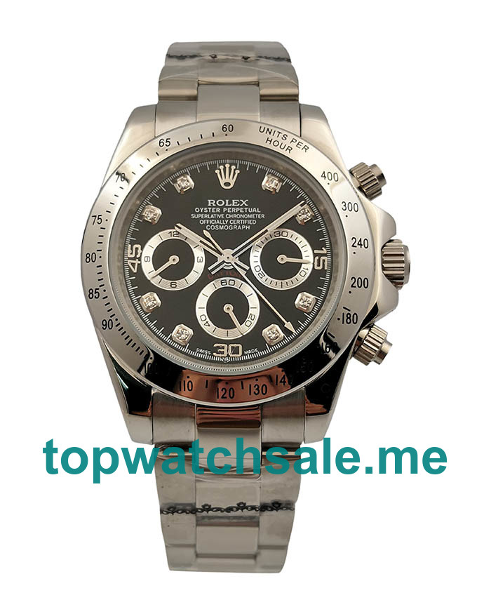 40MM Men Rolex Daytona 116520 Black Dials Replica Watches UK