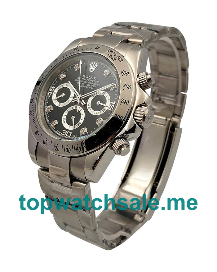 40MM Men Rolex Daytona 116520 Black Dials Replica Watches UK