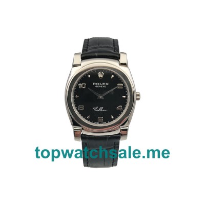 35MM Men Rolex Cellini 5330 Black Dials Replica Watches UK