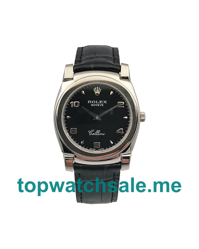 35MM Men Rolex Cellini 5330 Black Dials Replica Watches UK