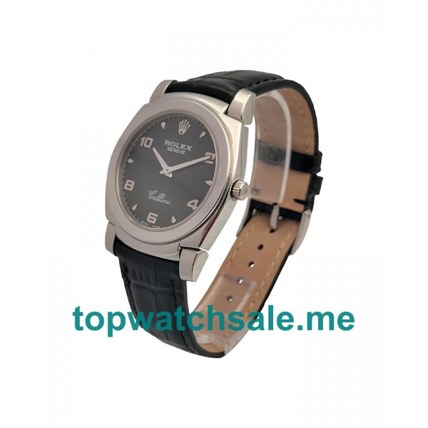 35MM Men Rolex Cellini 5330 Black Dials Replica Watches UK