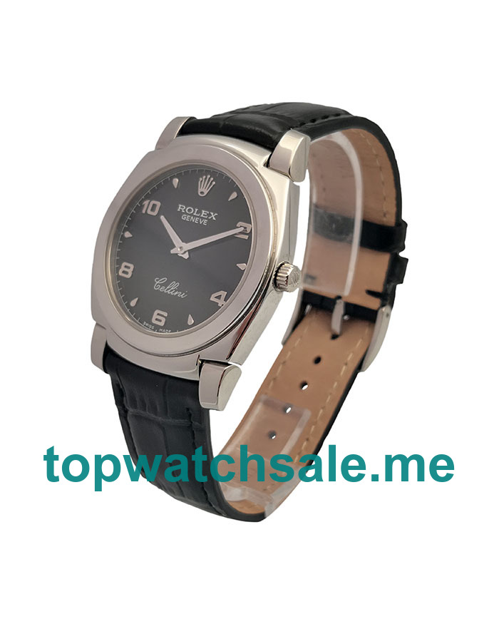 35MM Men Rolex Cellini 5330 Black Dials Replica Watches UK