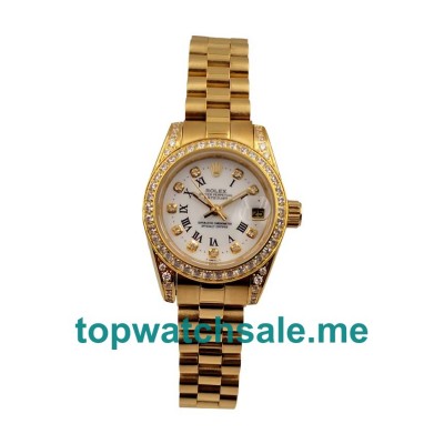 28MM Women Rolex Lady-Datejust 179138 White Dials Replica Watches UK