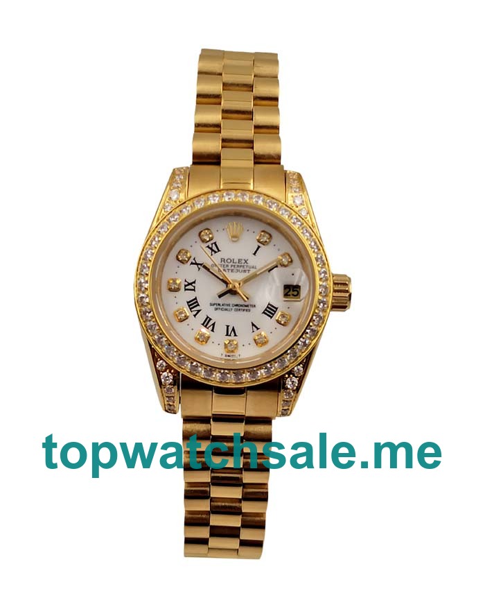 28MM Women Rolex Lady-Datejust 179138 White Dials Replica Watches UK