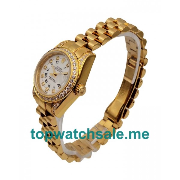 28MM Women Rolex Lady-Datejust 179138 White Dials Replica Watches UK