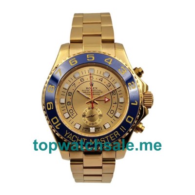 44.5MM Men Rolex Yacht-Master II 116688 Champagne Dials Replica Watches UK