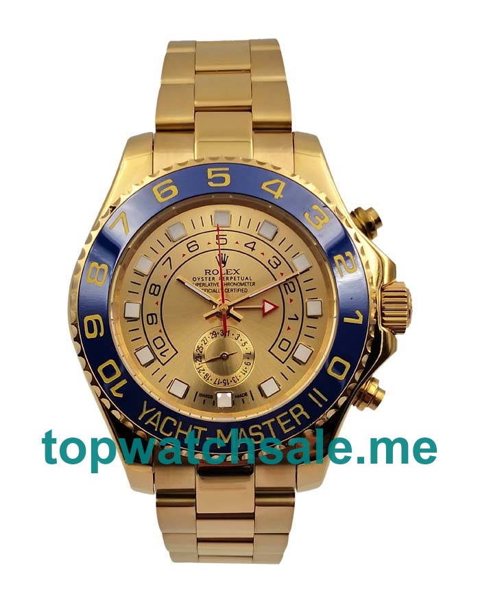 44.5MM Men Rolex Yacht-Master II 116688 Champagne Dials Replica Watches UK