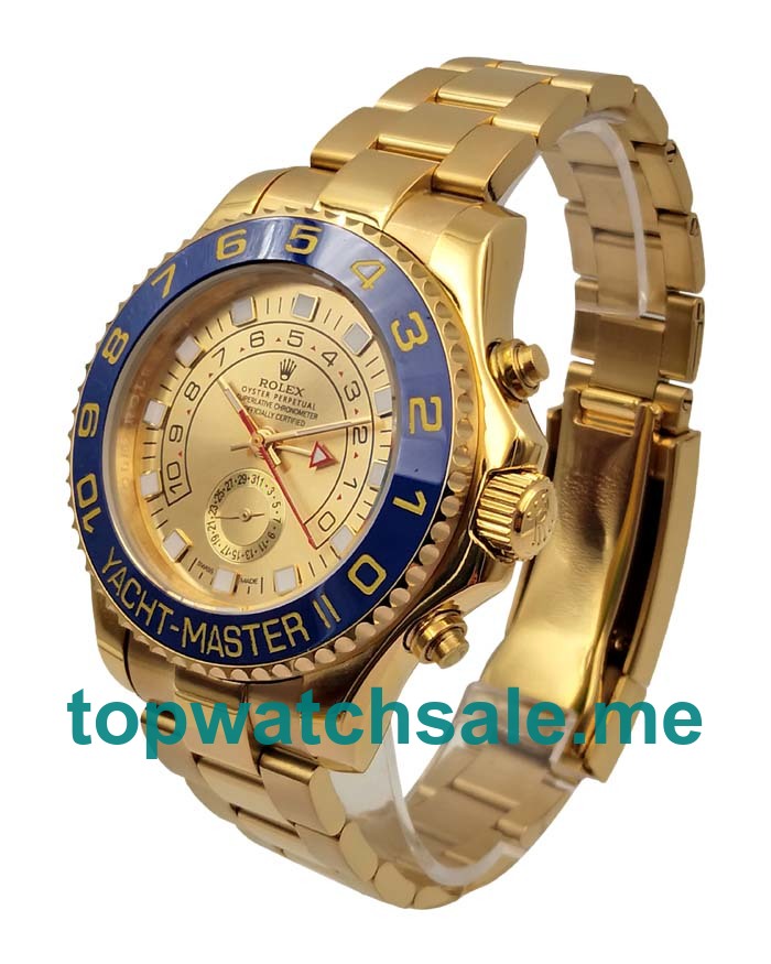44.5MM Men Rolex Yacht-Master II 116688 Champagne Dials Replica Watches UK