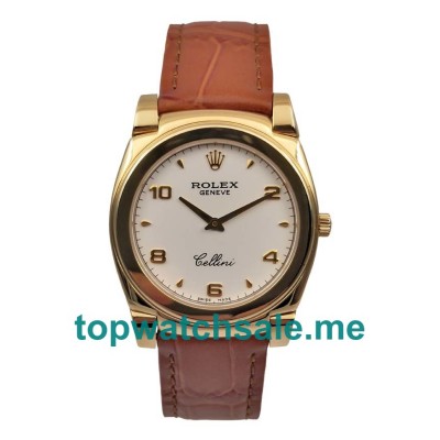 36MM Men Rolex Cellini 5330 White Dials Replica Watches UK