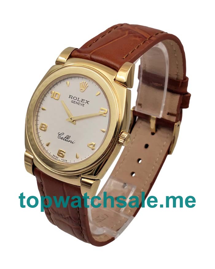 36MM Men Rolex Cellini 5330 White Dials Replica Watches UK