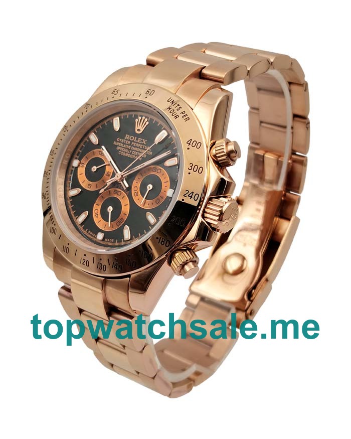 40MM Men Rolex Daytona 116505 Black Dials Replica Watches UK