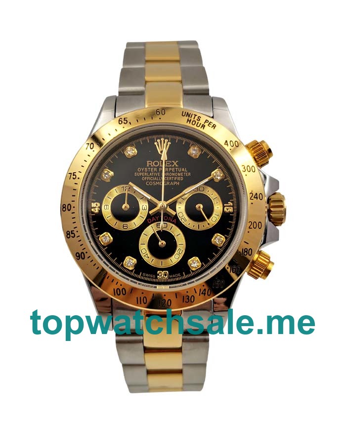 40MM Men Rolex Daytona 116523 Black Dials Replica Watches UK