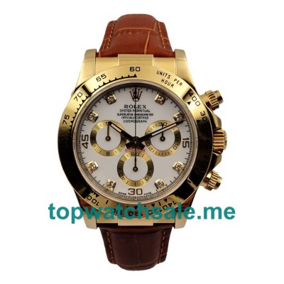 40MM Swiss Men Rolex Cosmograph Daytona 116508 JH White Dials Replica Watches UK