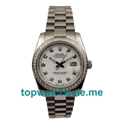 36MM Men Rolex Datejust 16234 White Dials Replica Watches UK