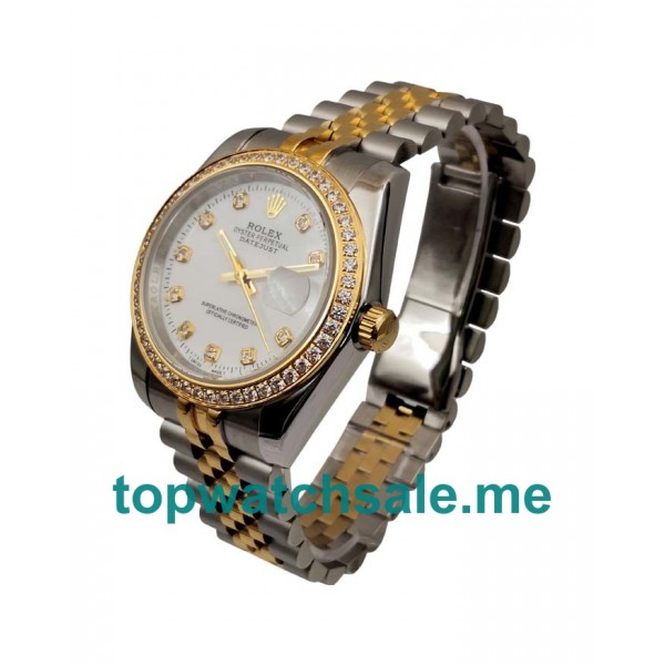36MM Men Rolex Datejust 116243 White Dials Replica Watches UK