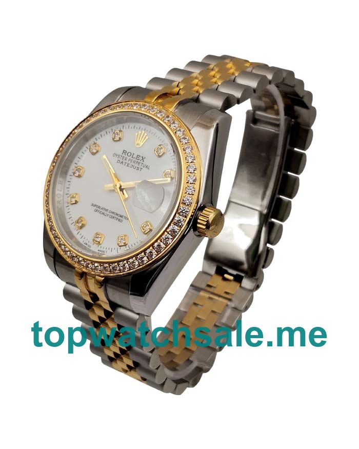 36MM Men Rolex Datejust 116243 White Dials Replica Watches UK