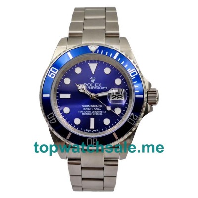 40MM Men Rolex Submariner 116619 LB Blue Dials Replica Watches UK