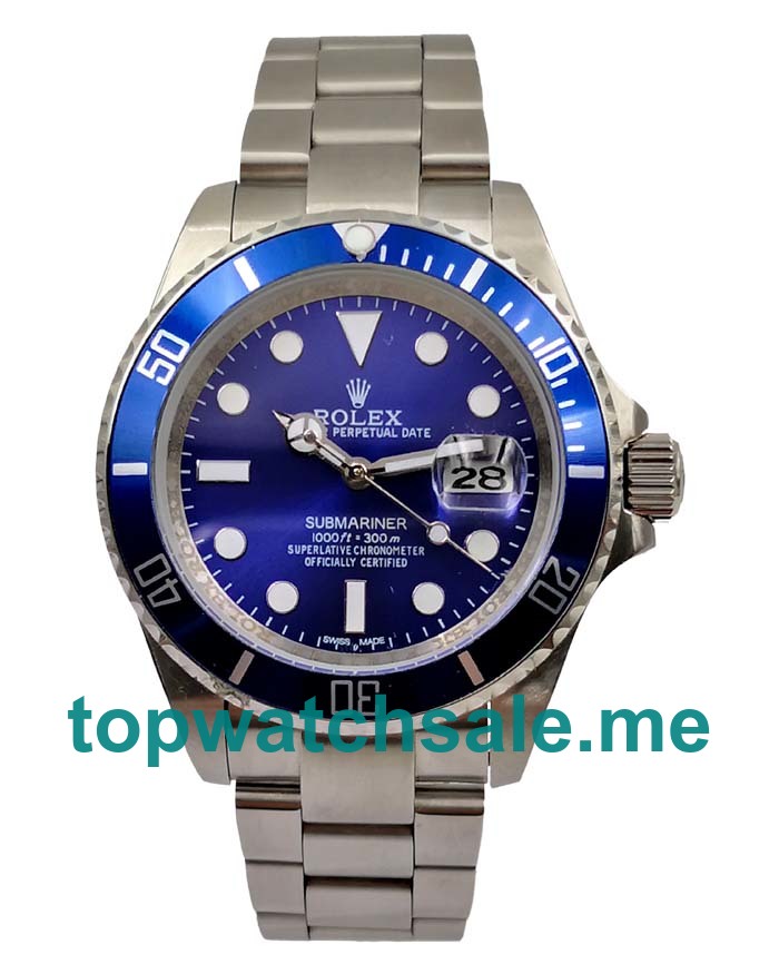 40MM Men Rolex Submariner 116619 LB Blue Dials Replica Watches UK