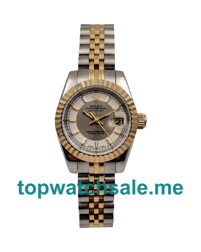 26MM Women Rolex Lady-Datejust 179173 White Dials Replica Watches UK