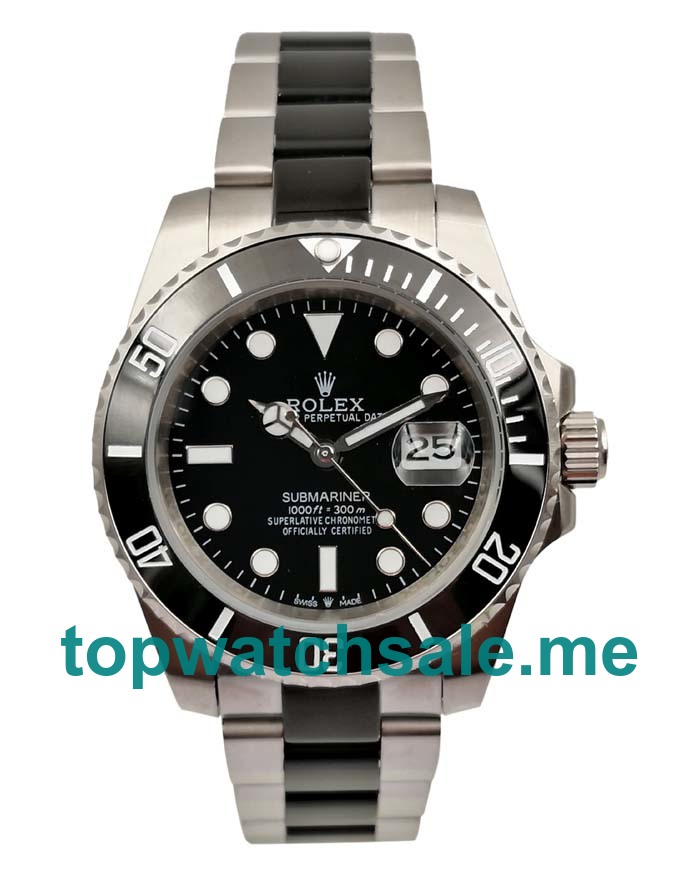 40MM Men Rolex Submariner 116610 LN Black Dials Replica Watches UK