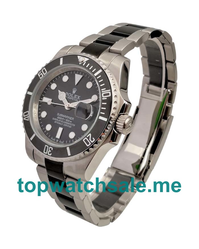 40MM Men Rolex Submariner 116610 LN Black Dials Replica Watches UK