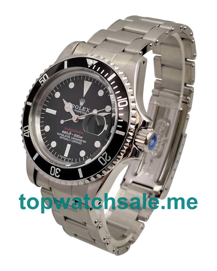 40MM Swiss Men Rolex Submariner 1680 Black Dials Replica Watches UK