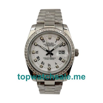 36MM Women Rolex Datejust 116244 White Dials Replica Watches UK