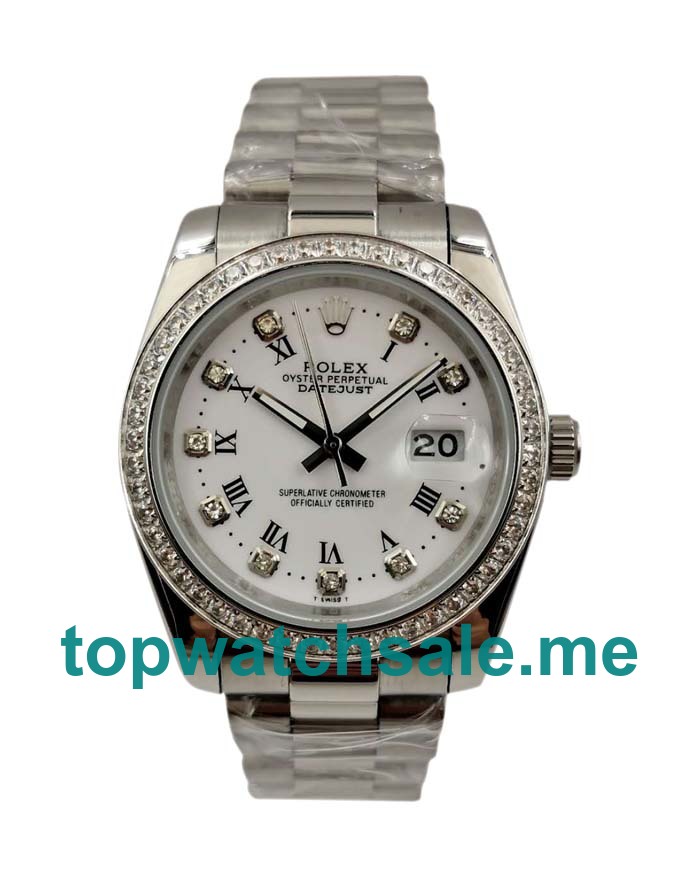 36MM Women Rolex Datejust 116244 White Dials Replica Watches UK