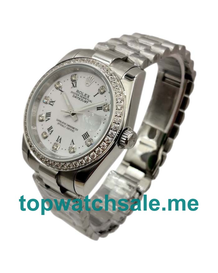 36MM Women Rolex Datejust 116244 White Dials Replica Watches UK