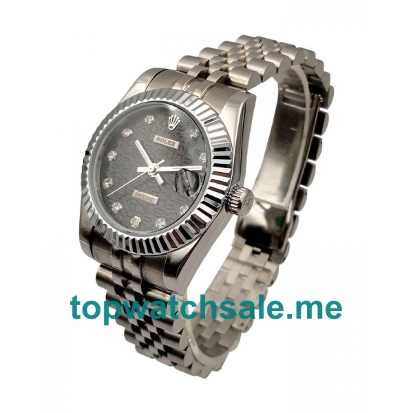 36MM Men Rolex Datejust 116234 Black Dials Replica Watches UK