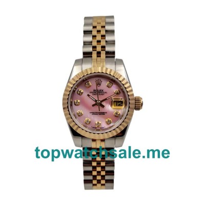 26MM Women Rolex Lady-Datejust 179173 Pink Dials Replica Watches UK