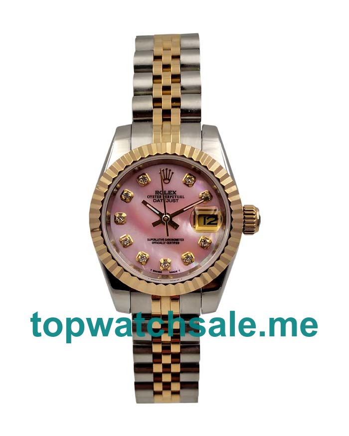 26MM Women Rolex Lady-Datejust 179173 Pink Dials Replica Watches UK