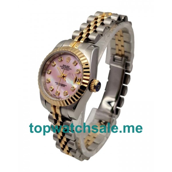 26MM Women Rolex Lady-Datejust 179173 Pink Dials Replica Watches UK