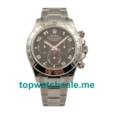 40MM Swiss Men Rolex Daytona 116509 Black Dials Replica Watches UK