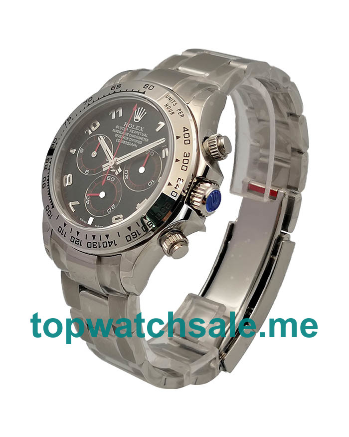 40MM Swiss Men Rolex Daytona 116509 Black Dials Replica Watches UK