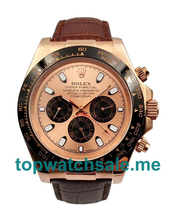 40MM Men Rolex Daytona 116515 LN Pink Dials Replica Watches UK