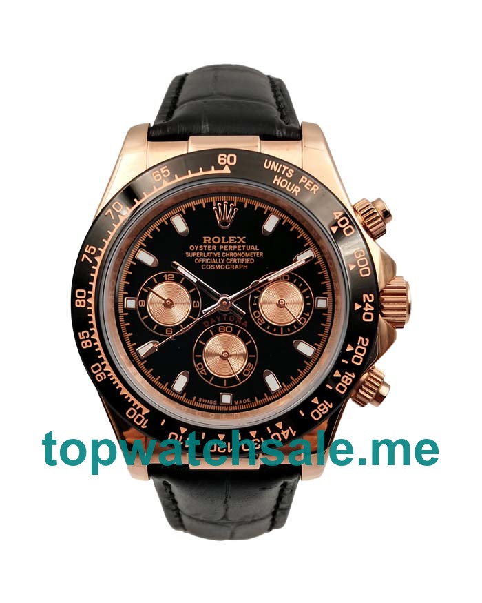 40MM Men Rolex Daytona 116515 LN Black Dials Replica Watches UK