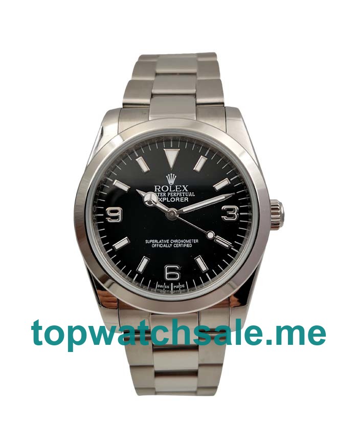 36MM Men Rolex Explorer 114270 Black Dials Replica Watches UK