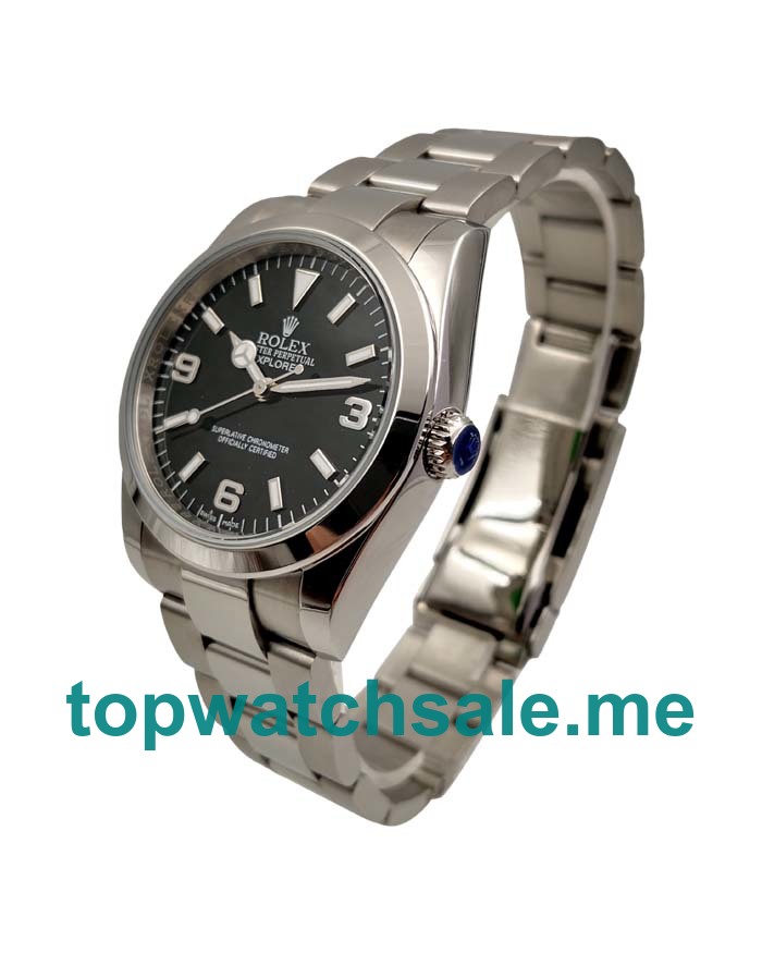 36MM Men Rolex Explorer 114270 Black Dials Replica Watches UK