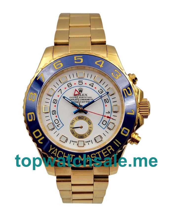 44MM Men Rolex Yacht-Master II 116688 White Dials Replica Watches UK