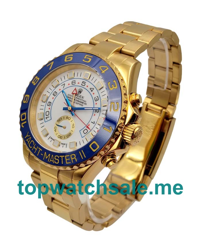 44MM Men Rolex Yacht-Master II 116688 White Dials Replica Watches UK