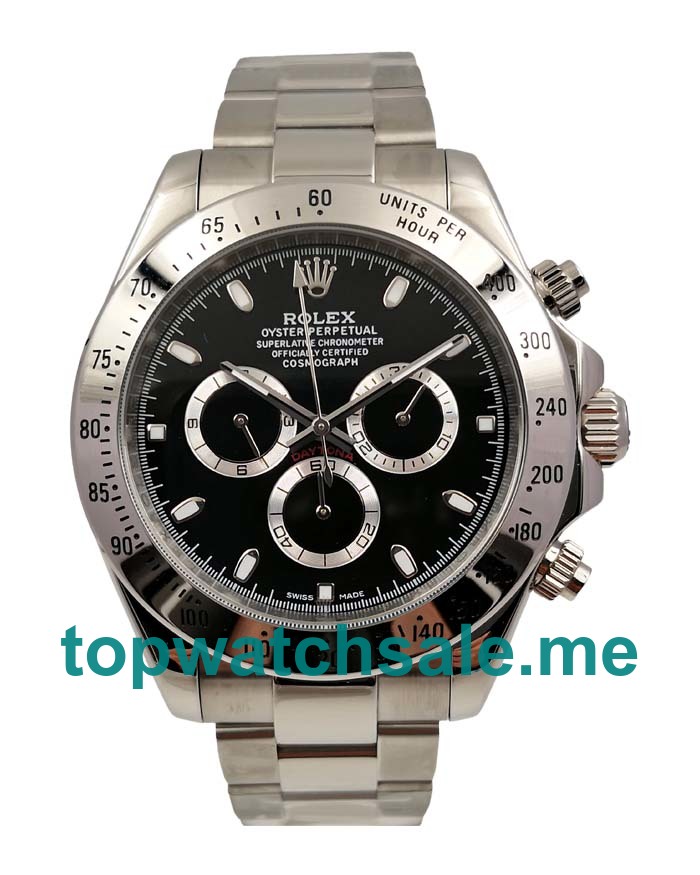42MM Men Rolex Daytona 116520 Black Dials Replica Watches UK