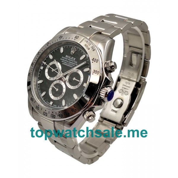 42MM Men Rolex Daytona 116520 Black Dials Replica Watches UK