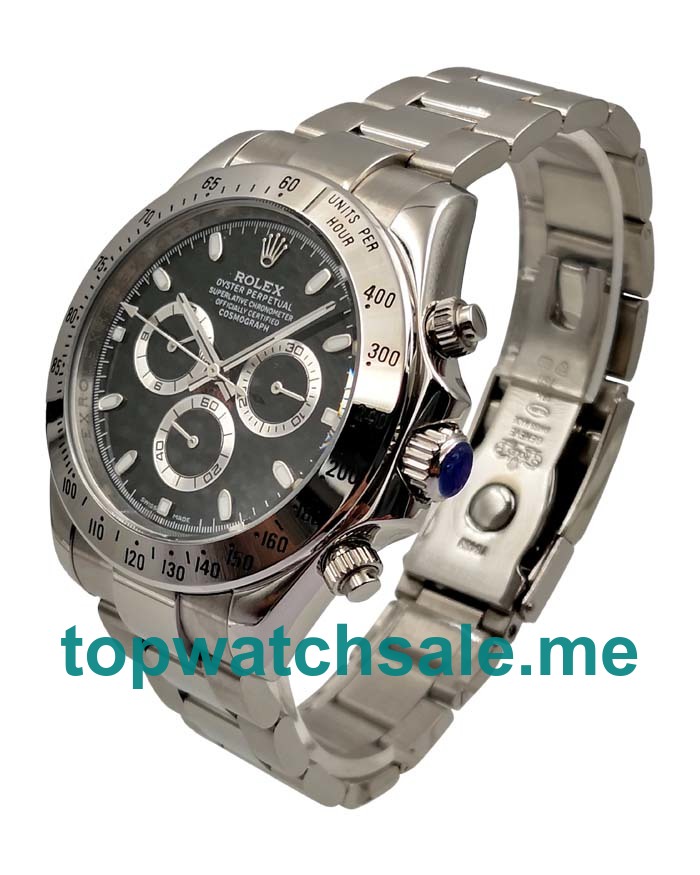 42MM Men Rolex Daytona 116520 Black Dials Replica Watches UK