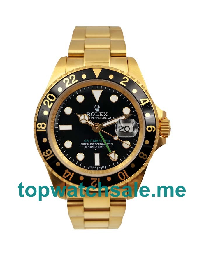 40MM Men Rolex GMT-Master II 16718 LN Black Dials Replica Watches UK