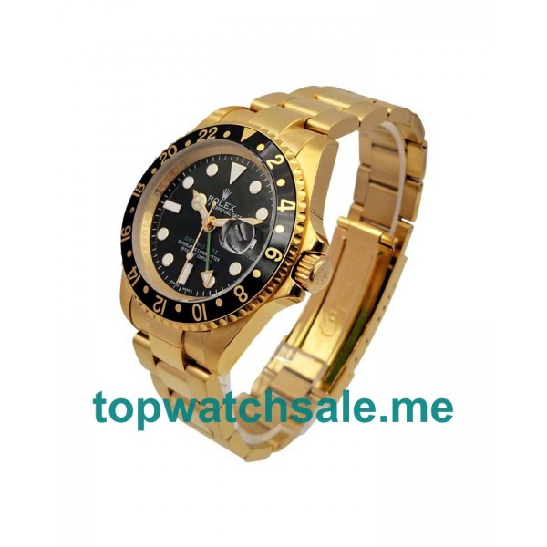 40MM Men Rolex GMT-Master II 16718 LN Black Dials Replica Watches UK