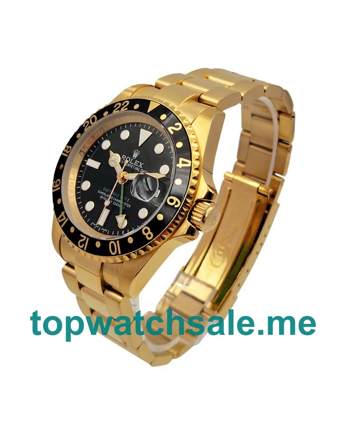 40MM Men Rolex GMT-Master II 16718 LN Black Dials Replica Watches UK