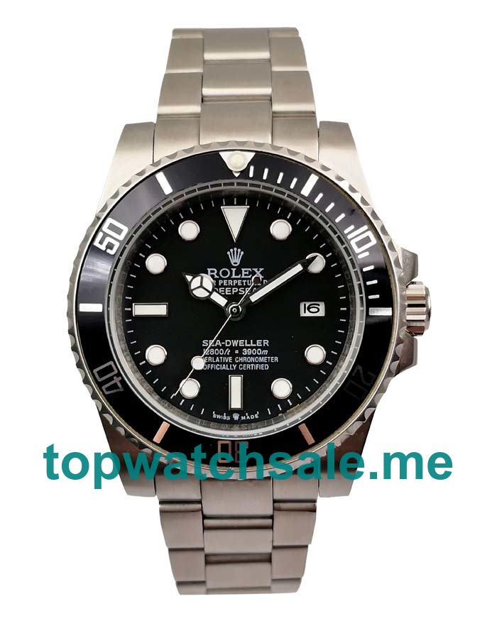 40MM Men Rolex Sea-Dweller Deepsea 116660 Black Dials Replica Watches UK