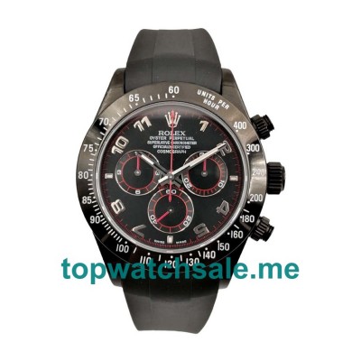 40MM Swiss Men Rolex Daytona 116509 Black Dials Replica Watches UK