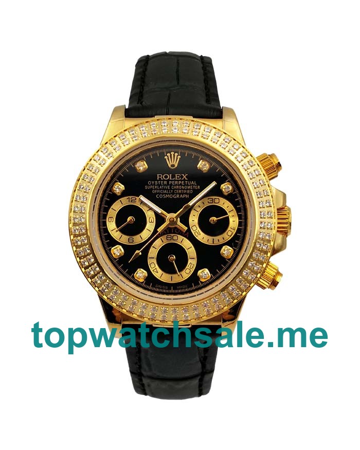 36.5MM Women Rolex Daytona 116508 Black Dials Replica Watches UK